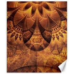 Beautiful Gold And Brown Honeycomb Fractal Beehive Canvas 20  X 24   by jayaprime