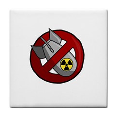 No Nuclear Weapons Tile Coasters by Valentinaart