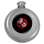 No nuclear weapons Round Hip Flask (5 oz) Front