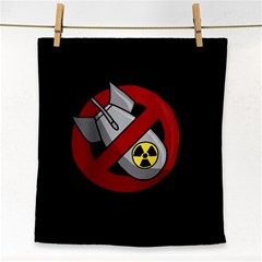 No Nuclear Weapons Face Towel by Valentinaart