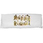 Happy Diwali Gold Golden Stars Star Festival Of Lights Deepavali Typography Body Pillow Case Dakimakura (Two Sides) Back