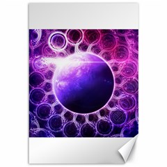 Beautiful Violet Nasa Deep Dream Fractal Mandala Canvas 12  X 18   by jayaprime