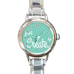 Bloem Logomakr 9f5bze Round Italian Charm Watch by createinc