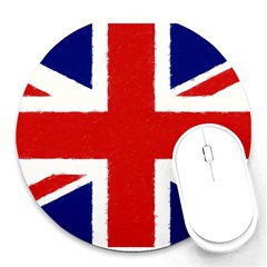 Union Jack Pencil Art Round Mousepads by picsaspassion