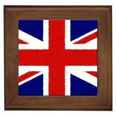 Union Jack Watercolor Drawing Art Framed Tiles by picsaspassion