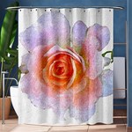 Pink Rose flower, floral oil painting art Shower Curtain 60  x 72  (Medium)  60 x72  Curtain