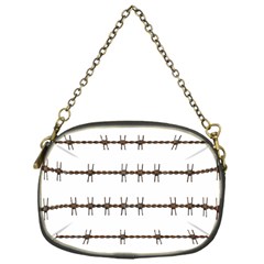 Barbed Wire Brown Chain Purses (one Side)  by Mariart