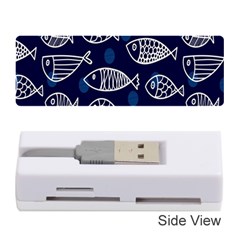 Love Fish Seaworld Swim Blue White Sea Water Cartoons Memory Card Reader (stick)  by Mariart