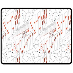 Musical Scales Note Double Sided Fleece Blanket (medium)  by Mariart