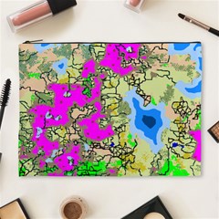 Painting Map Pink Green Blue Street Cosmetic Bag (xl) by Mariart