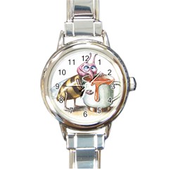  Round Italian Charm Watch by Koolcat