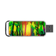 Abstract Vibrant Colour Botany Portable Usb Flash (two Sides) by Celenk