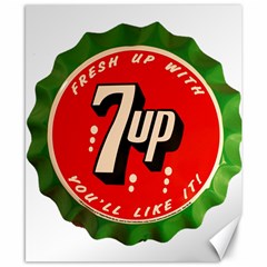 Fresh Up With  7 Up Bottle Cap Tin Metal Canvas 8  X 10  by Celenk