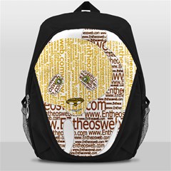 Panda Typography Backpack Bag by Celenk