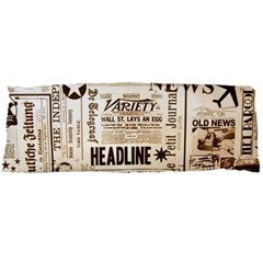 Vintage Newspapers Headline Typography Body Pillow Case Dakimakura (two Sides) by yoursparklingshop