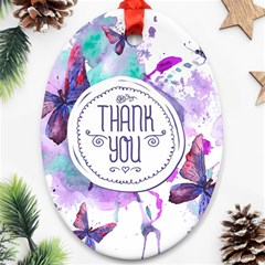 Thank You Ornament (oval) by Celenk