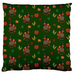 Thanksgiving Turkey  Standard Flano Cushion Case (one Side) by Valentinaart