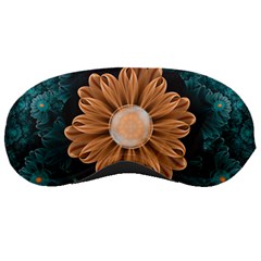 Beautiful Paradise Chrysanthemum Of Orange And Aqua Sleeping Masks by jayaprime