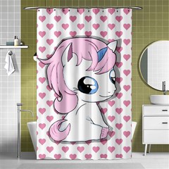 Baby Unicorn Shower Curtain 48  X 72  (small)  by Valentinaart