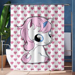 Baby Unicorn Shower Curtain 60  X 72  (medium)  by Valentinaart