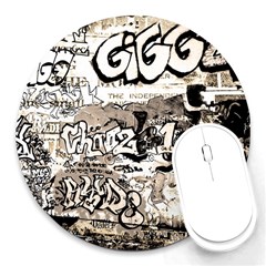 Graffiti Round Mousepads by Valentinaart