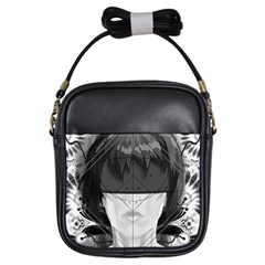 Beautiful Bnw Fractal Feathers For Major Motoko Girls Sling Bags by jayaprime