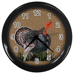 Thanksgiving Turkey Wall Clocks (black) by Valentinaart