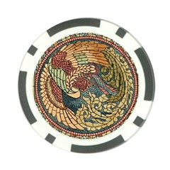 Wings Feathers Cubism Mosaic Poker Chip Card Guard (10 Pack) by Celenk