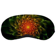 Beautiful Orange-green Desert Cactus Fractalspiral Sleeping Masks by jayaprime