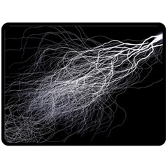 Flash Black Thunderstorm Double Sided Fleece Blanket (large)  by Celenk