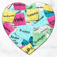 Stickies Post It List Business Jigsaw Puzzle (heart) by Celenk