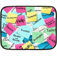 Stickies Post It List Business Double Sided Fleece Blanket (mini)  by Celenk