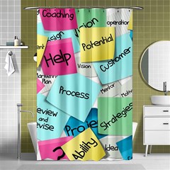 Stickies Post It List Business Shower Curtain 48  X 72  (small)  by Celenk