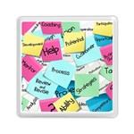 Stickies Post It List Business Memory Card Reader (Square)  Front