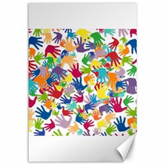 Volunteers Hands Voluntary Wrap Canvas 12  X 18   by Celenk