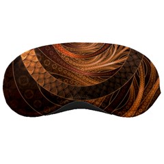 Brown, Bronze, Wicker, And Rattan Fractal Circles Sleeping Masks by jayaprime