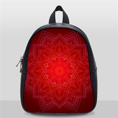 Mandala Ornament Floral Pattern School Bag (small) by Celenk