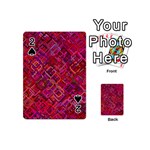 Pattern Background Square Modern Playing Cards 54 (Mini)  Front - Spade2