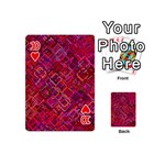 Pattern Background Square Modern Playing Cards 54 (Mini)  Front - Heart10