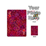 Pattern Background Square Modern Playing Cards 54 (Mini)  Front - HeartJ