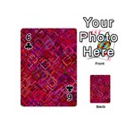 Pattern Background Square Modern Playing Cards 54 (Mini)  Front - Club6