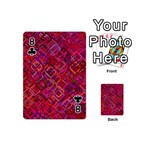 Pattern Background Square Modern Playing Cards 54 (Mini)  Front - Club8