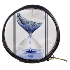 Time Water Movement Drop Of Water Mini Makeup Bags by Celenk