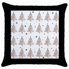 Christmas Tree - Pattern Throw Pillow Case (black) by Valentinaart