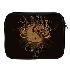 The Sign Ying And Yang With Floral Elements Apple Ipad 2/3/4 Zipper Cases by FantasyWorld7