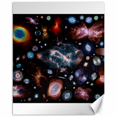 Galaxy Nebula Canvas 11  X 14   by Celenk