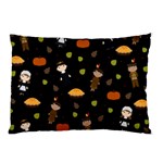 Pilgrims and Indians pattern - Thanksgiving Pillow Case (Two Sides) Front