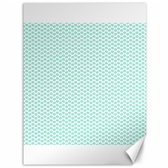 Tiffany Aqua Blue Lipstick Kisses On White Canvas 36  X 48   by PodArtist