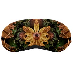 Beautiful Filigree Oxidized Copper Fractal Orchid Sleeping Masks by jayaprime