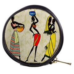 Woman Ethic African People Collage Mini Makeup Bags by Celenk